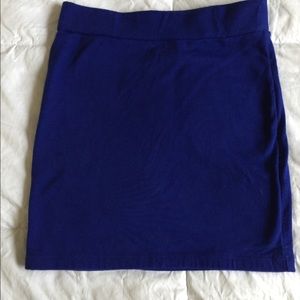 Royal blue tube skirt
